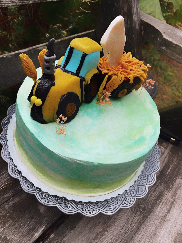 cake for a boy with tractor