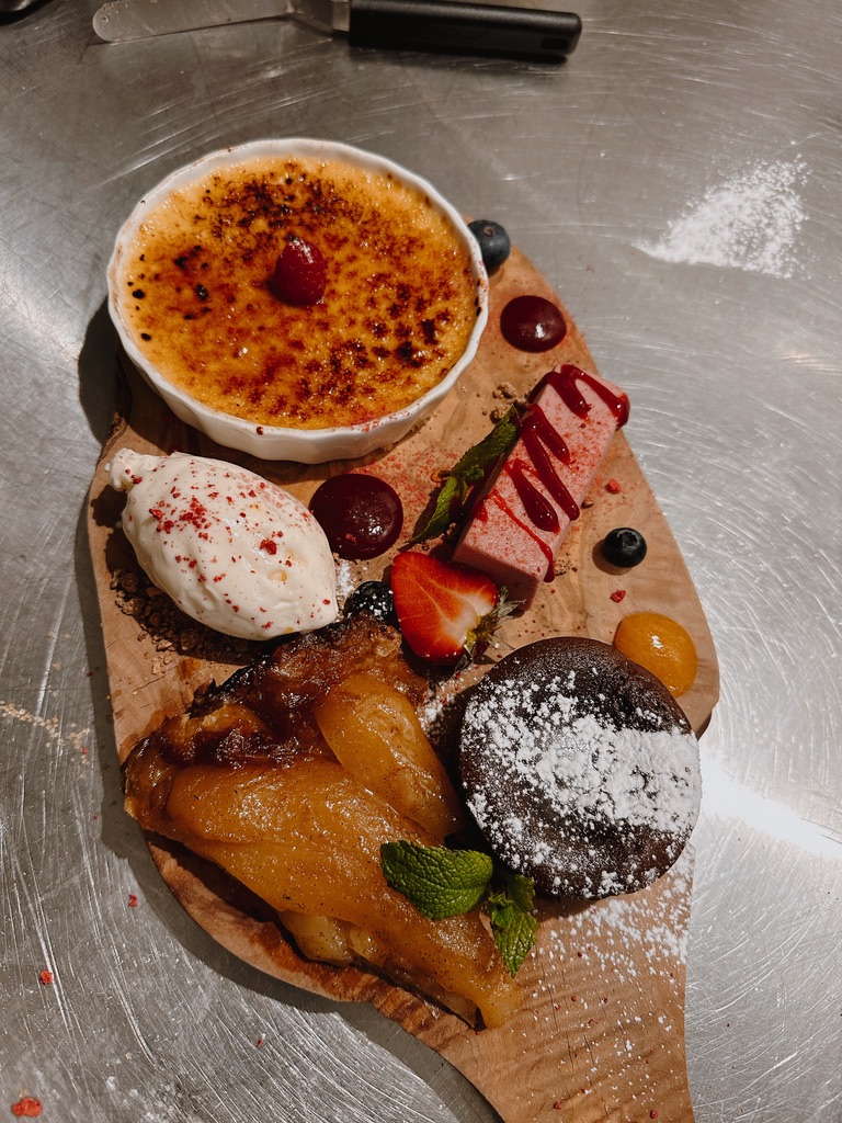 plate with different desserts